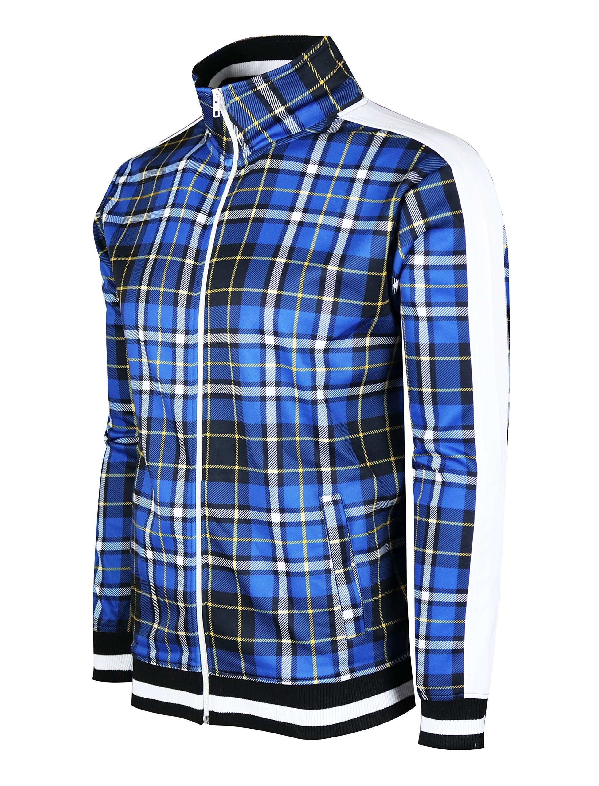 SCREENSHOT-TRACK JACKET Mens Urban Hip Hop Premium Track Jacket - Slim Fit Side Taping Sportswear Urbanwear Streetwear Top