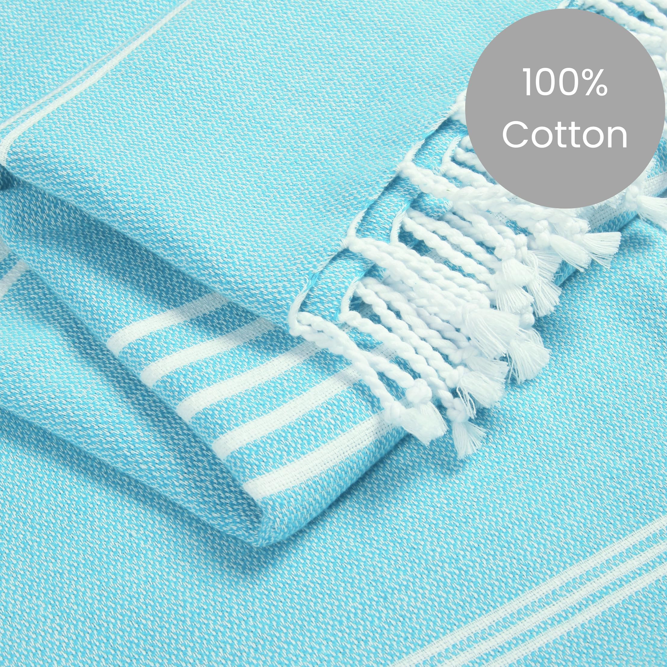 Cotton Clinic Juego de 4 toallas de playa turcas de algodón de gran tamaño de 40 x 70 pulgadas, para viajes, gimnasio, piscina, spa, manta de playa, toallas de baño, ultrasuaves, de secado rápido,