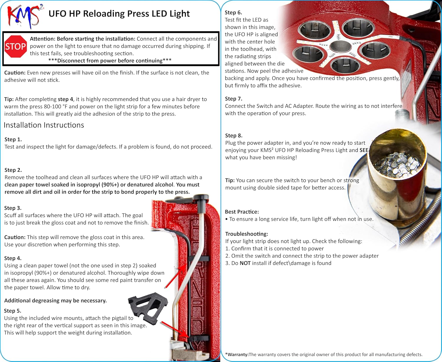 UFO HP Reloading Press LED Light - Series II - for Hornady LnL AP