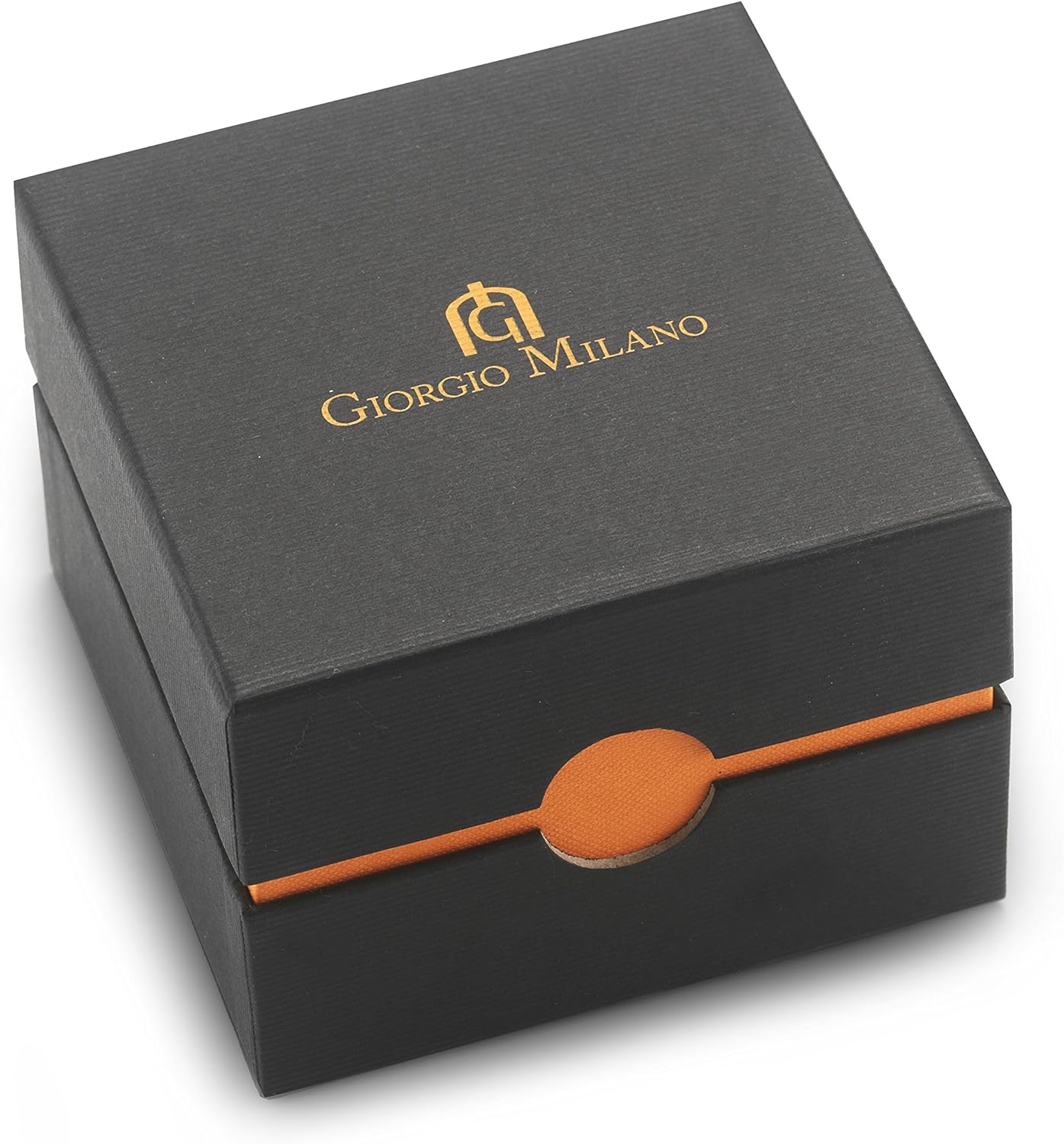 Giorgio Milano Orologio da donna di lusso Paulina, cassa rotonda, quadrante con numeri romani, 3 occhi e data, cinturino in acciaio inox con cristalli Swarovski sulla cassa Giorgio Milano Orologio da donna di lusso Paulina, cassa rotonda, quadrante con numeri romani, 3 occhi e data, cinturino in acciaio inox con cristalli Swarovski sulla cassa