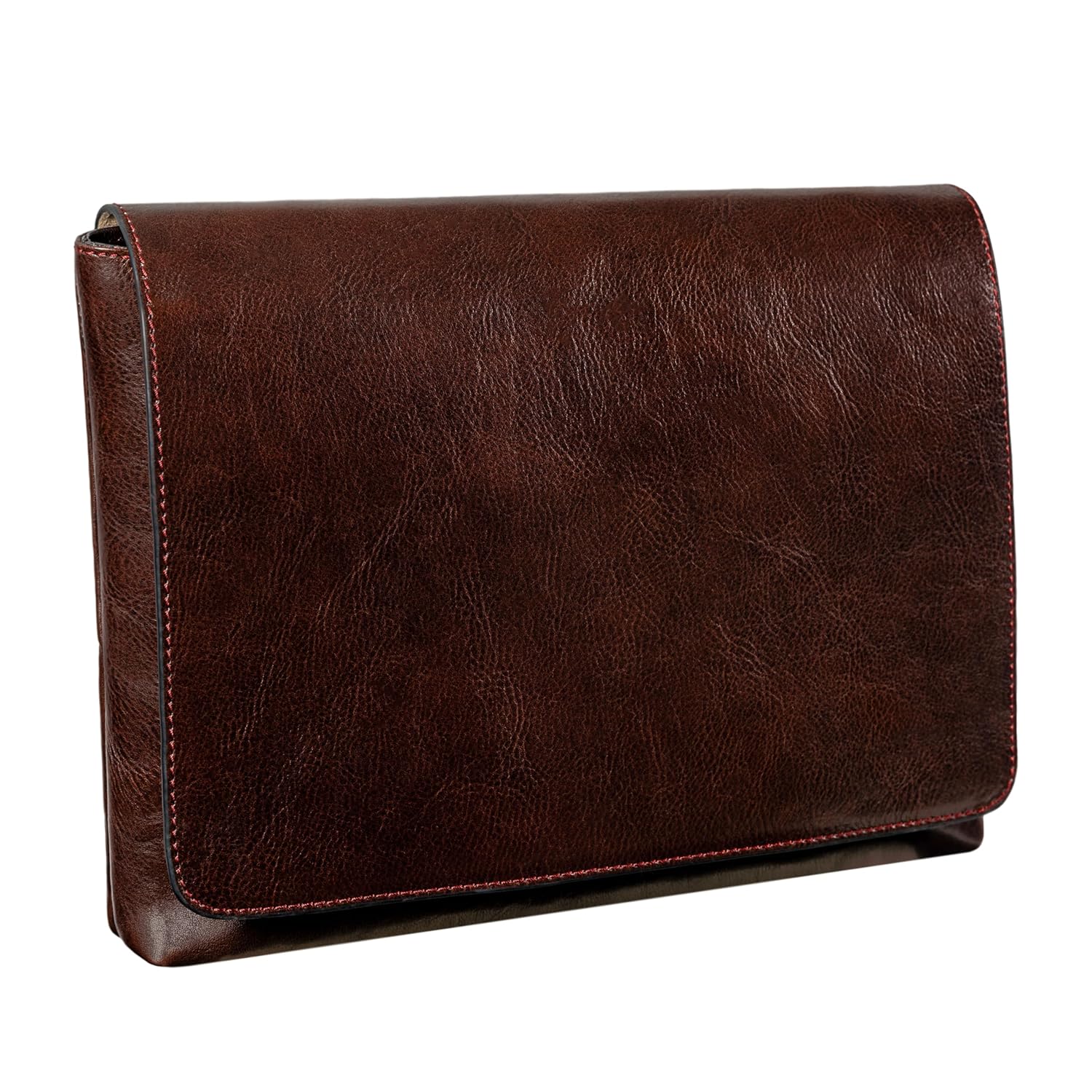 Time Resistance Leather Messenger Bag for Men - Crossbody Bag - Full Grain Leather - Tablet Sized Shoulder
