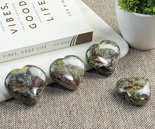 Miniatura 7 de Crocon Juego de piedras de sangre de dragón de 1.969 in, con forma de corazón grande, 450 quilates, bolsillo de cristal curativo, colección de