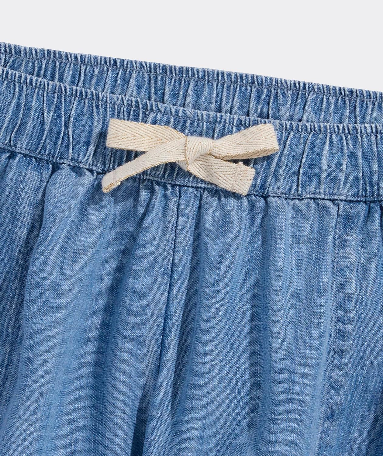 Vineyard Vines Girls' Girls’ Coastline Chambray Pull on Short