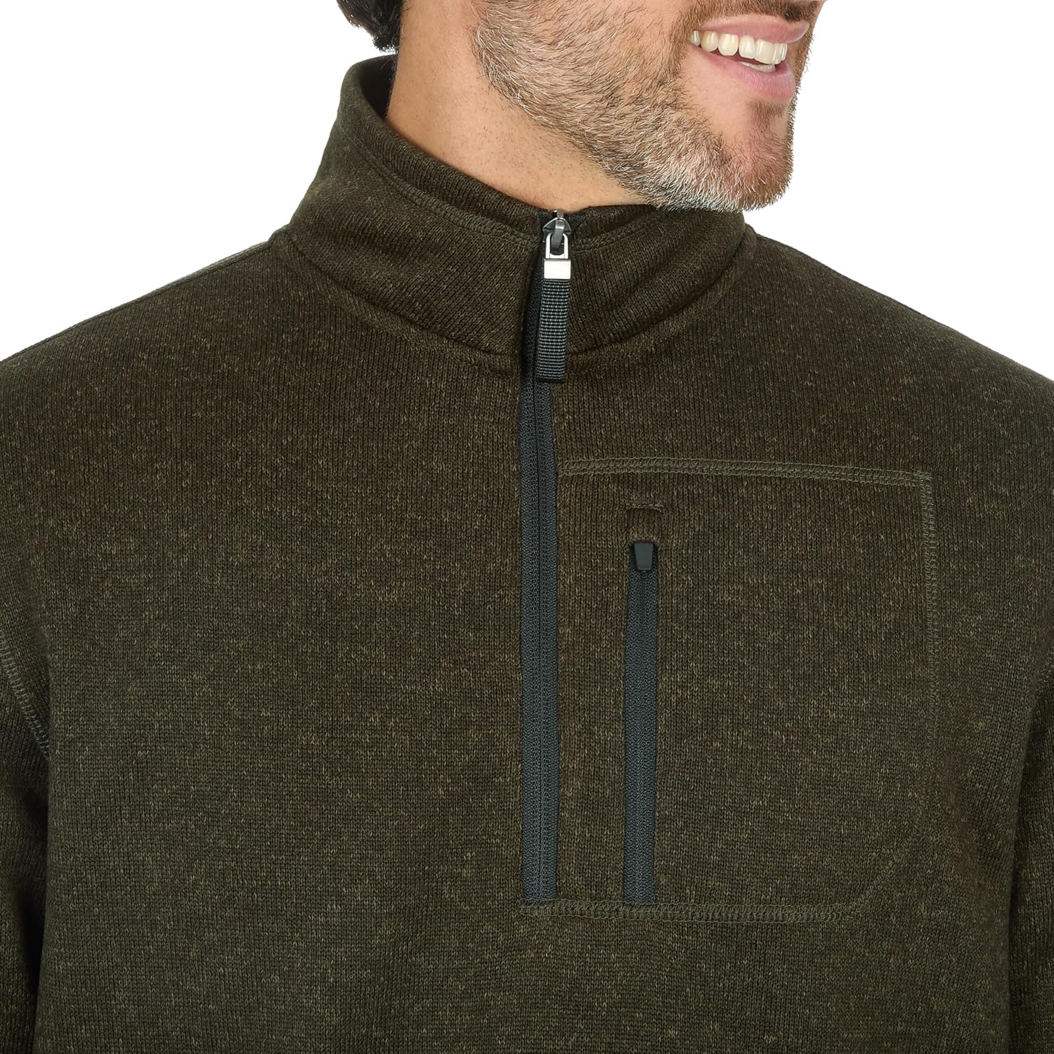 Coleman Men's Lightweight 1/4 Zip Sweater Fleece with Sherpa Collar - Comfortable Quarter Zip Design for Everyday Wear - Image 4