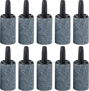 Pawfly 1 Inch Aquarium Air Stones 10 Pack - Bubble Diffuser Aerator for Nano Air Pumps, Small Fish Tanks & Bowls