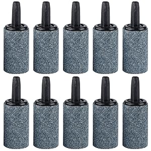 Pawfly Aquarium Air Stone 1 Inch Fish Tank Air Stone Aerator Bubble Diffuser for Nano Air Pumps Small