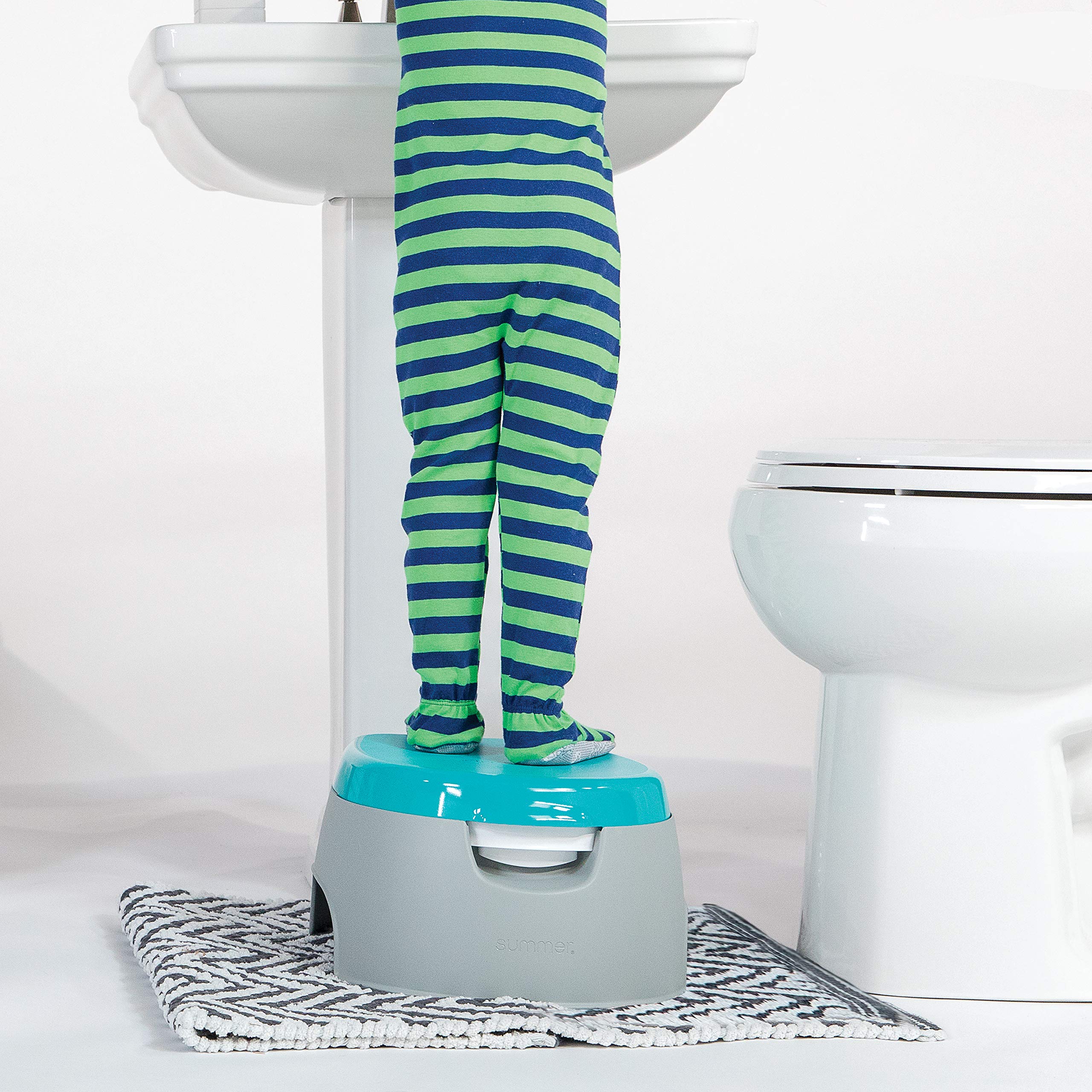 Sommer 3-in-1 Train with Me Potty - Töpfchensitz, Töpfchenaufsatz und Tritthocker für Kleinkinder Töpfchentraining und darüber hinaus - Leicht zu leeren und zu reinigen, platzsparende 3-in-1-Lösung