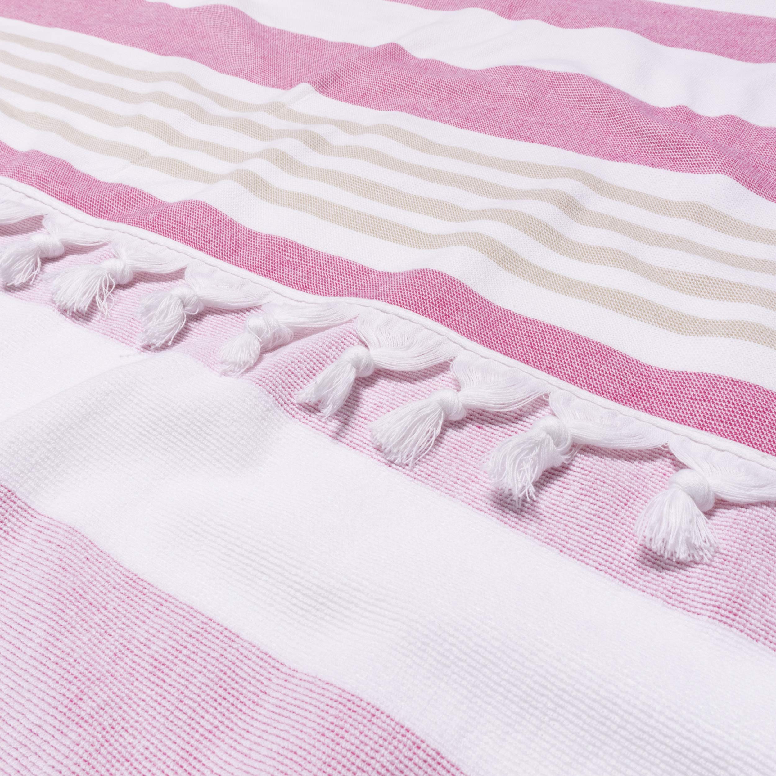 Superior Serviette de Plage surdimensionnée, Coton, Cerise, 89,9 x 172,7 cm