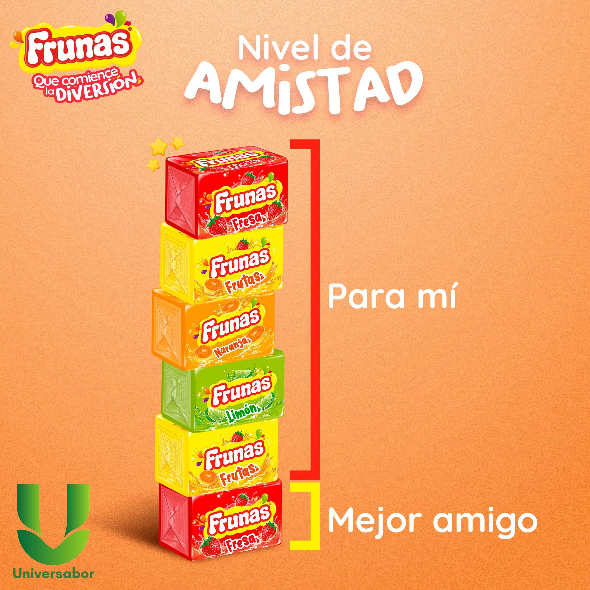 Frunas - Original - Caramelos Masticables con Sabor a Frutas – Producto colombiano -26 Unidades - 416 Gramos