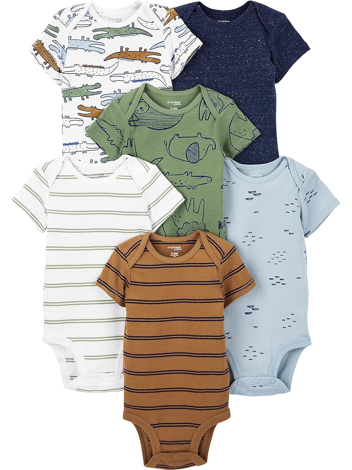 Simple Joys by Carters Baby-Boys 6-Pack Short-Sleeve Bodysuit