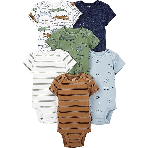 Simple Joys by Carter's Baby-Boys 6-Pack Short-Sleeve Bodysuit