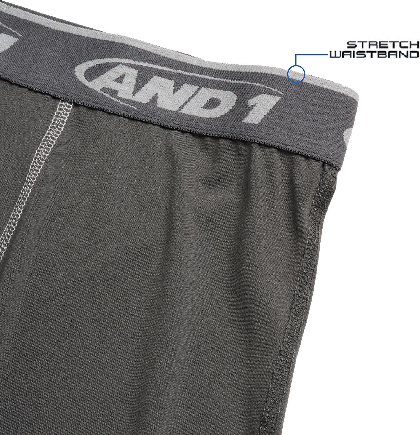 AND1 Mens Compression Pants - Athletic Performance Tag Free Base Layer Mens Leggings for Gym Sports and Running