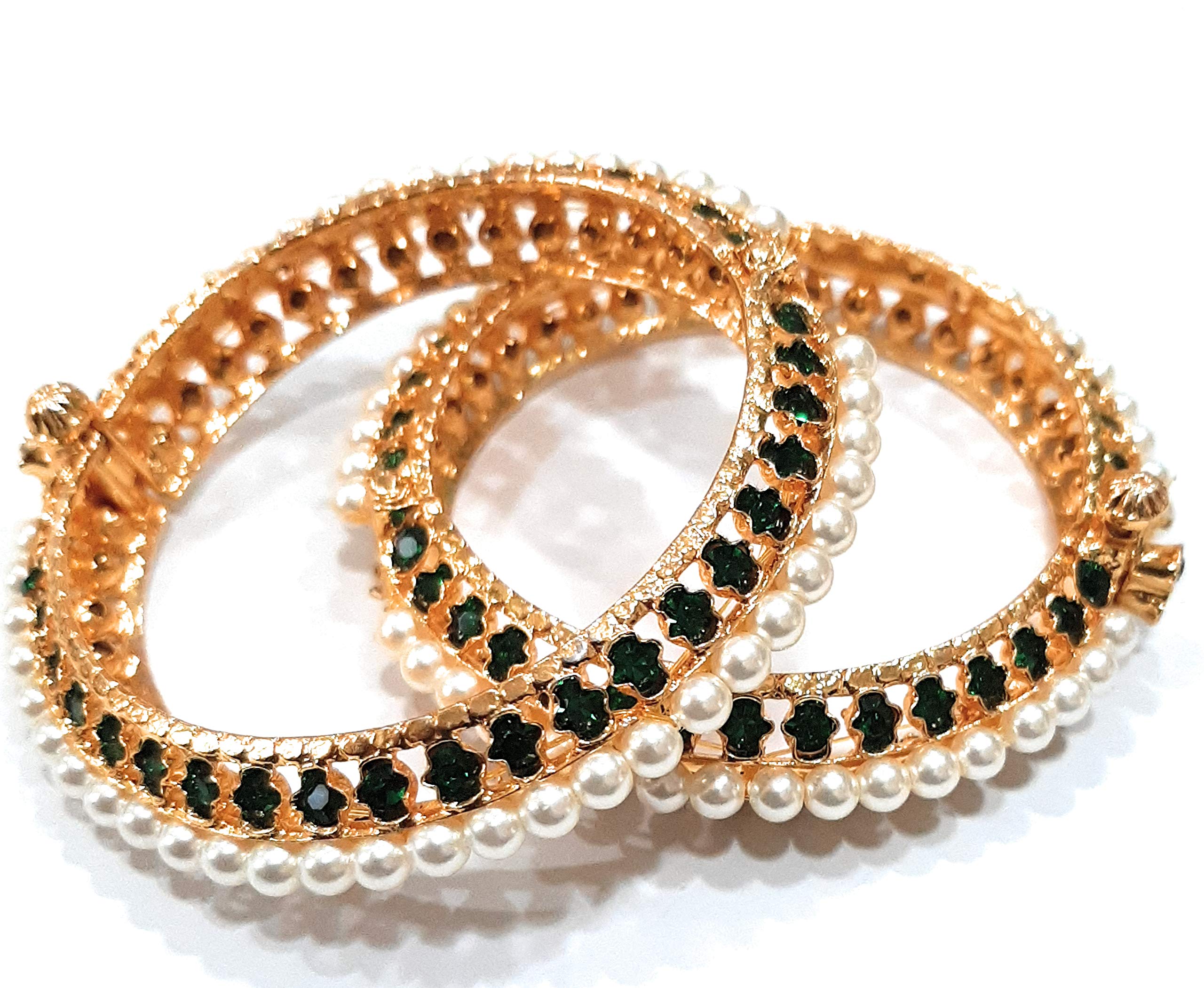 See full amazon price history chart for Moteeya traditional Maharashtrian full Green Kalyani Moti tode (pearl bangles) pair gold platted openable screw and hinge fitting for women in artificial pearls (54mm) 2-2" size Moteeya traditional Maharashtrian full Green Kalyani Moti tode (pearl bangles) pair gold platted openable screw and hinge fitting for women in artificial pearls (54mm) 2-2" size (B0925TMRDG) Amazon Price History, Amazon Price Tracker