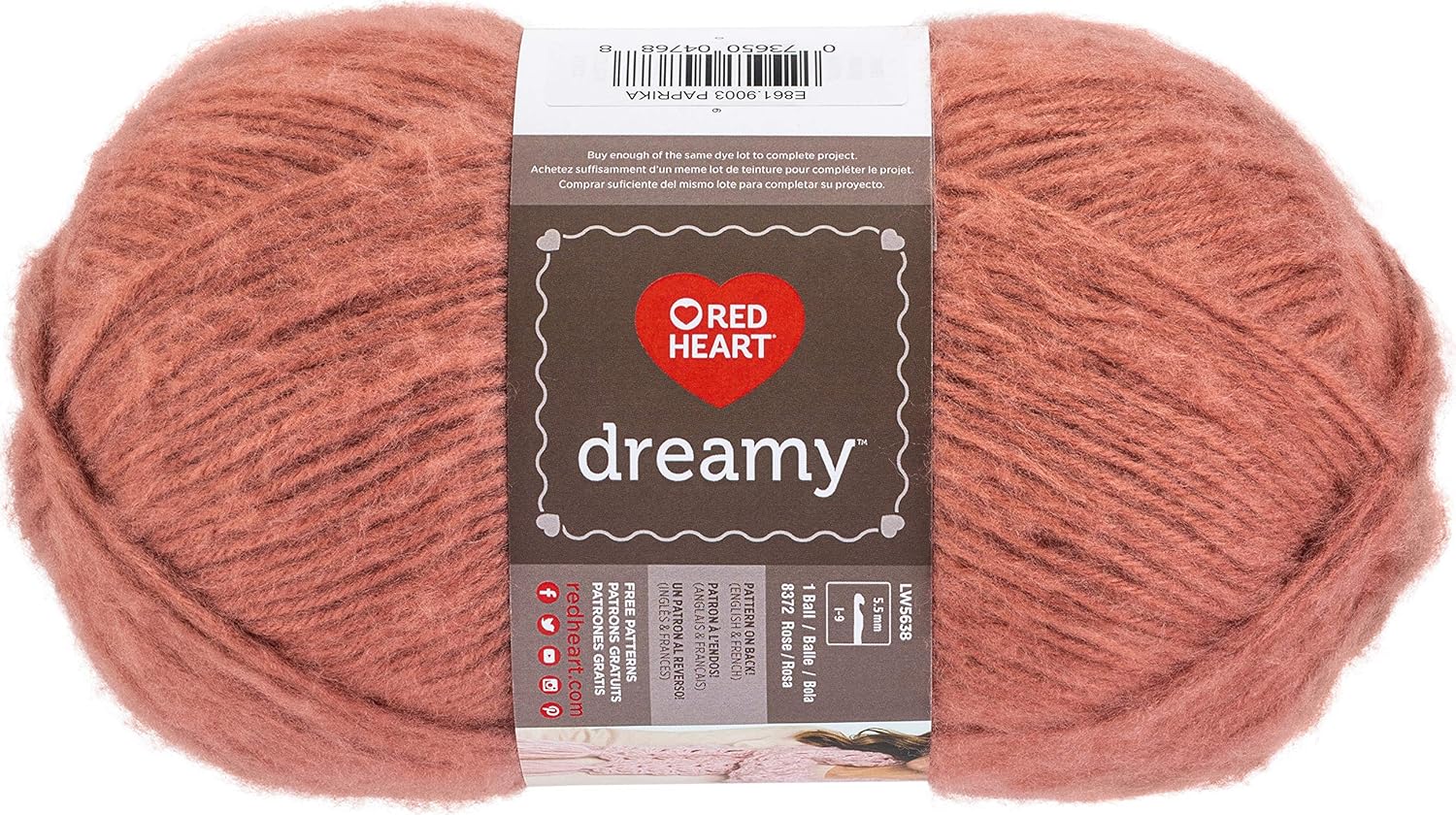 Red Heart Dreamy Yarn, Paprika