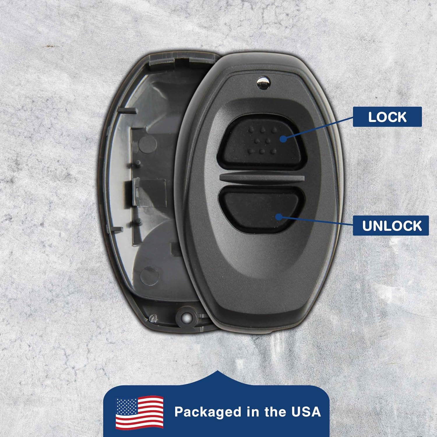 2 KeylessOption Just the Case Key Fob Keyless Entry Remote Shell Button Pads