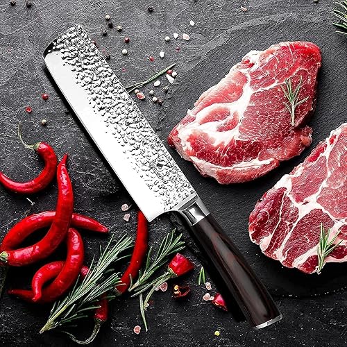 Vista 59 de imarku Cuchillo de chef – Cuchillo de cocina profesional de 8 pulgadas, cuchillo japonés de acero inoxidable de alto carbono, cuchillos de chef