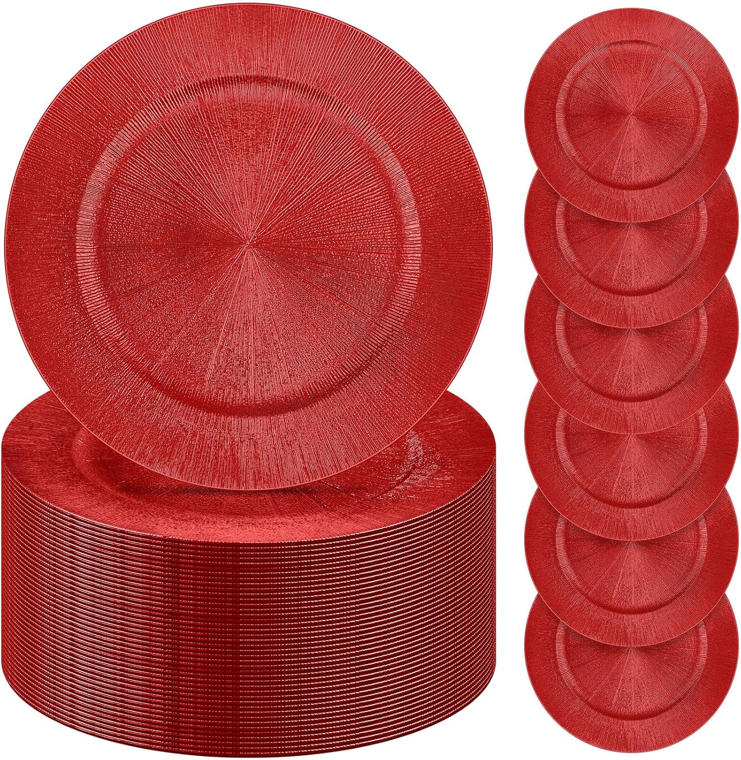 Tanlade 100 Pcs Charger Plates Bulk, 13 Inch Round Charger