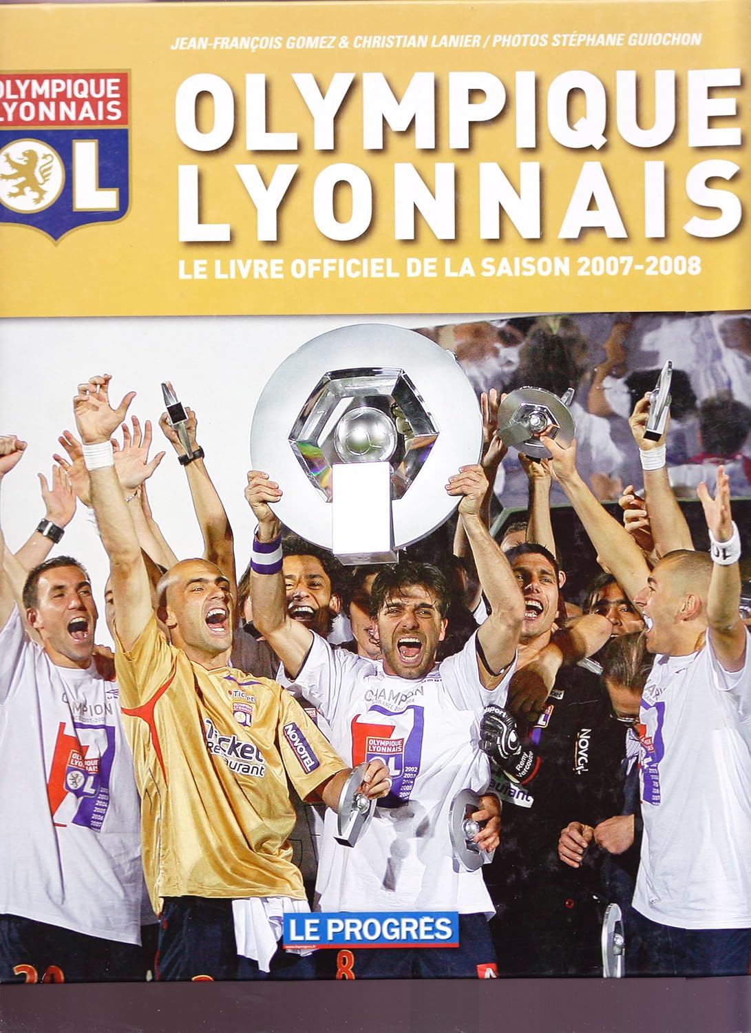 Grand Drapeau OL Olympique Lyonnais Le Doublé 2008 Vintage Supporter