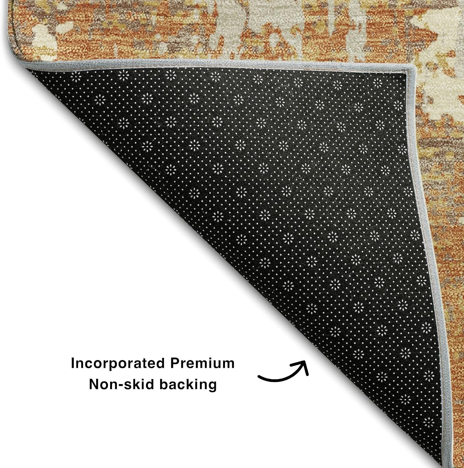 Addison Rugs Mayfield AMF1008 Copper 2'6" x 3'10" Indoor Premium Machine Washable Rug, Silky Soft, Easy Clean, Non Shedding, Bedroom, Living Room, Dining Room, Kitchen Rug