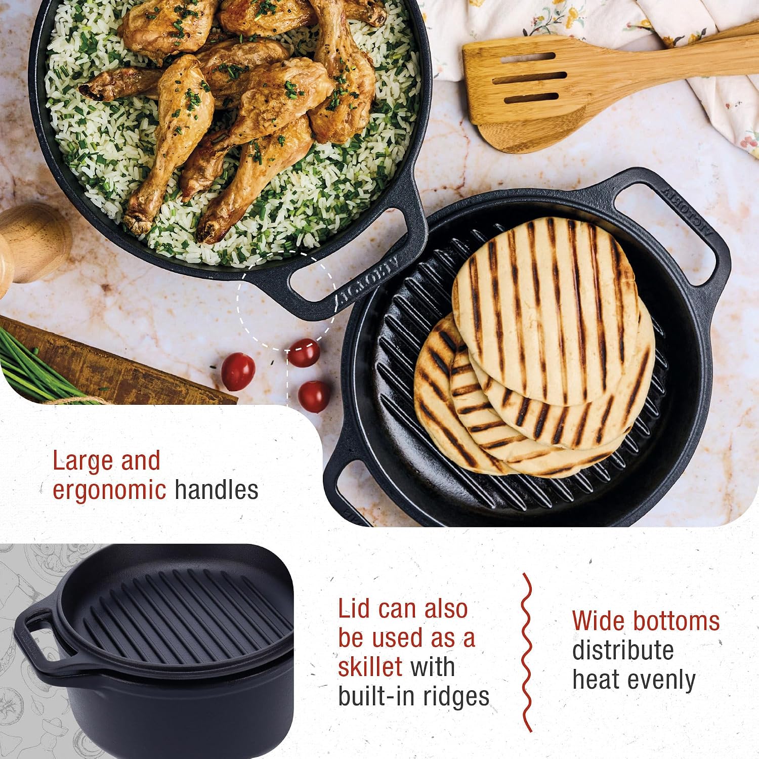 Enameled Cast Iron Dutch Oven 5.7L by Victoria image 2