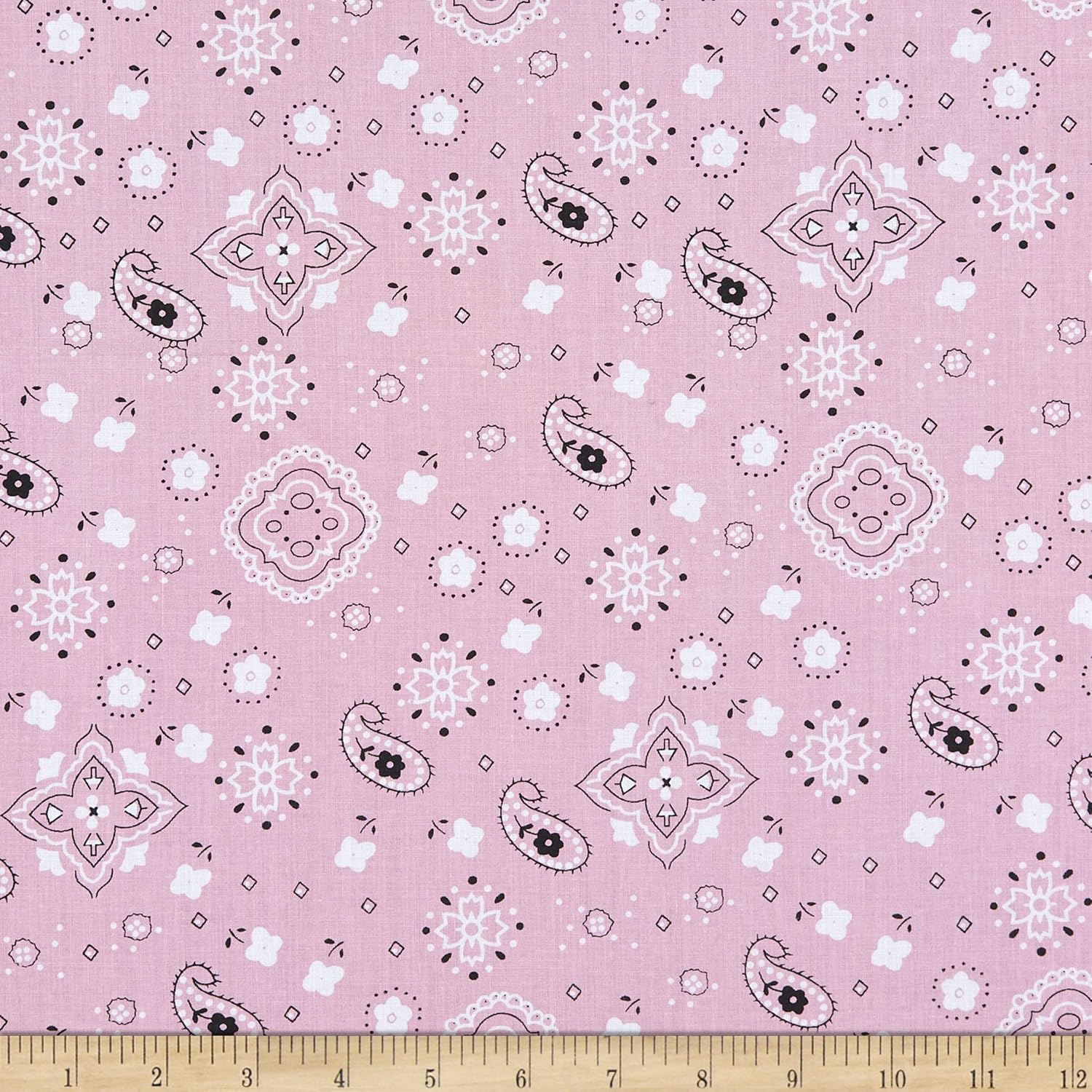 Poplin Print White/Blush Pink, Fabric by the Yard
