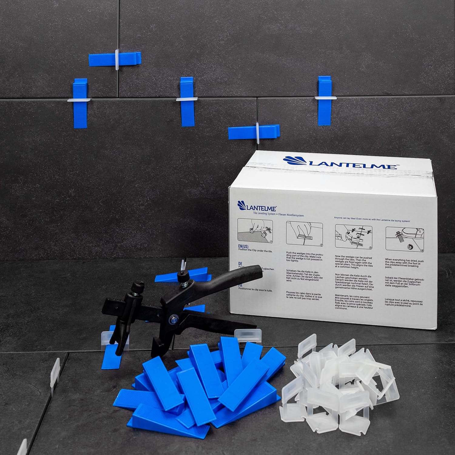 Lantelme 1mm プルタブ タイルレベリングシステムクリップ用 100-250-500または1000ピースまたは初心者セット