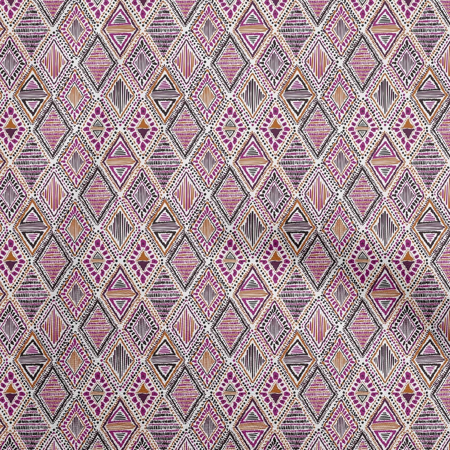 oneOone Viscose Chiffon Lime Fabric Tribal Quilting Supplies Print Sewing Fabric by The Yard 42 Inch Wide