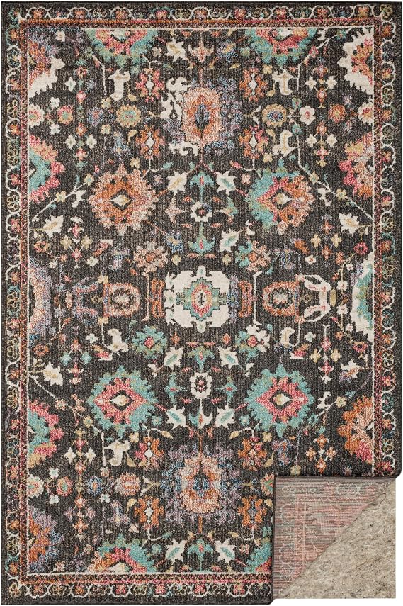 Mohawk Home 2' x 8' Non Slip Rug Pad Gripper 1/2 Thick Dual Surface Felt + Rubber Gripper - Safe for All Floors