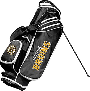 NHL Team Golf NHL Birdie Stand Golf Bag, Lightweight, 14-Way Club Divider, Spring Action Stand, Insulated Cooler Pocket, Velcro Glove and Umbrella Holder & Padded Handles