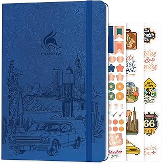 Clever Fox U.S. Travel Planner – USA 50 States Travel Journal with Bucket Lists, Trip Itinerary, Trip Budget & Expense Tracker, Hardcover Exploring United States Book (Mystic Blue)