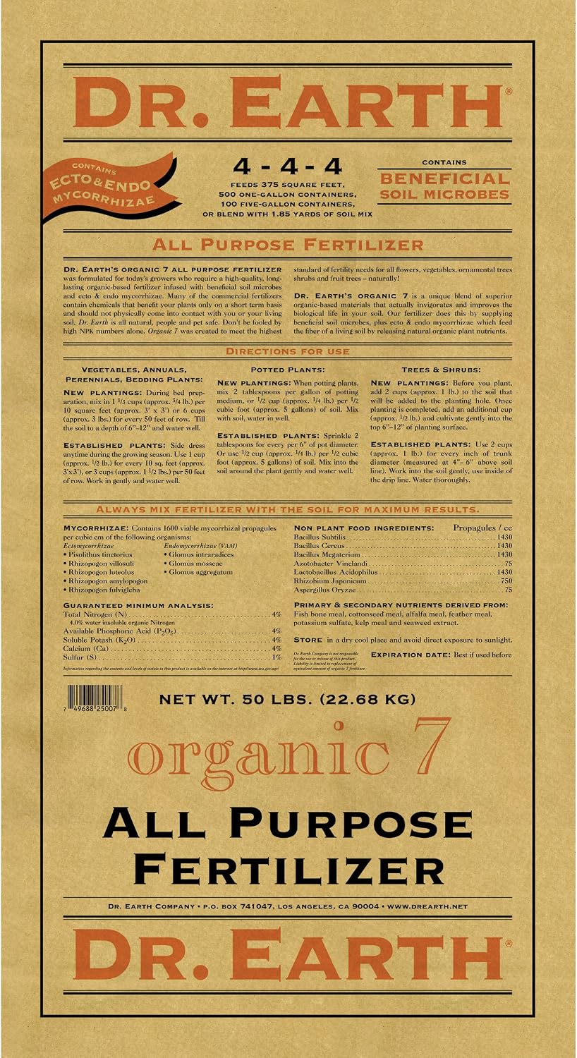 Dr Earth 740 50-Pound Organic All Purpose Fertilizer