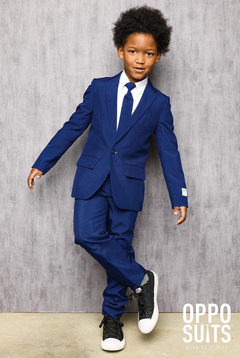 Opposuits Boys 3-Piece Slim Fit Suit Set - Kids Formal Outfit with Blazer, Pants & Tie - Wedding, Easter, Ring Bearer, Party