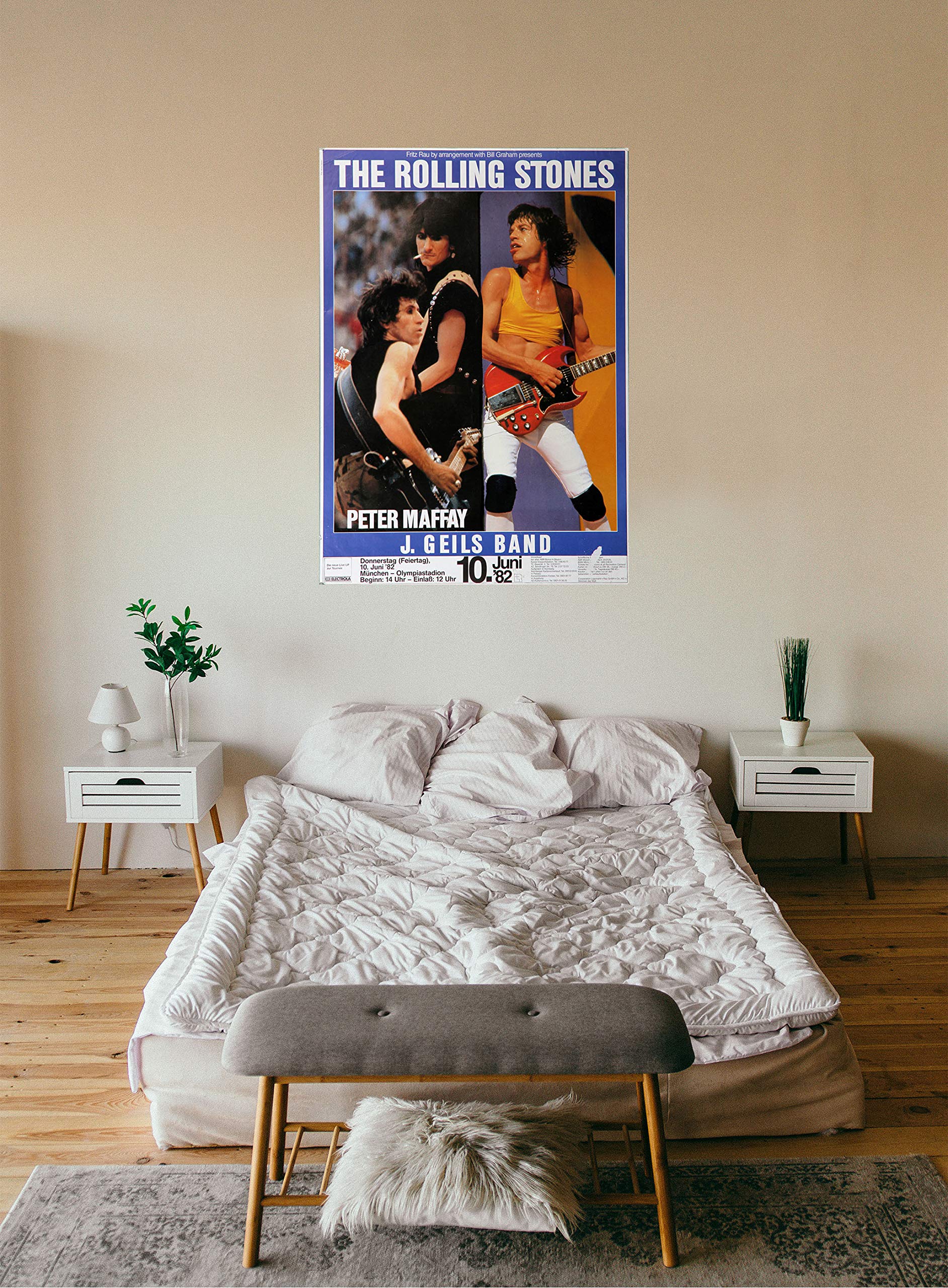Premium Poster/Plakat | DIN A1 | Wanddeko | Live Konzert Veranstaltung » The Rolling Stones - Live On Stage, München 1982 «