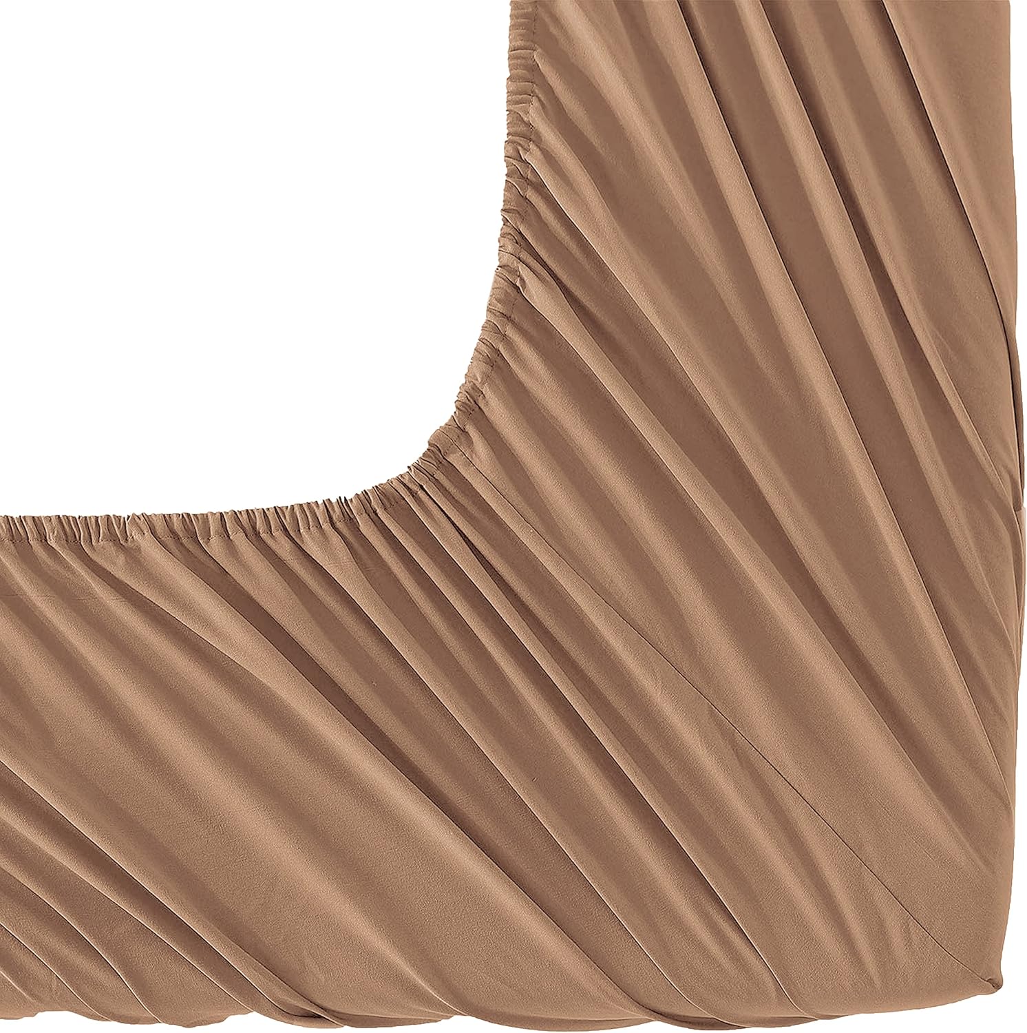 Elegant Comfort Luxurious Wrinkle Resistant 1500 Thread Count Egyptian Quality 1-Piece Fitted Sheet All Around Elastic -Deep Pocket- Ultra Soft Bottom Fitted Sheet, Queen, Taupe image 3
