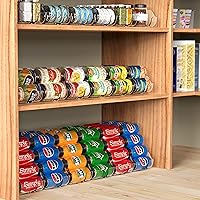 Vista 9 de Simple Houseware Organizador y dispensador de latas de soda para refrigerador/despensa, transparente