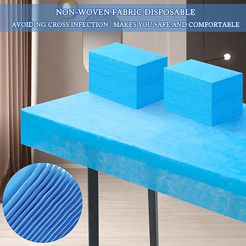 Miniatura 5 de 100 sábanas desechables de 31 x 71 pulgadas, sábanas de mesa de masaje, tela no tejida, cubierta de cama de spa, transpirable, para masajes,