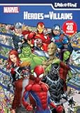 Marvel Spider-man, Avengers, Guardians, and More! - Heroes and Villains Look and Find Activity Book with Stickers - PI Kids