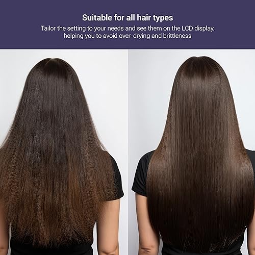 Miniatura 5 de MONAT Plancha de pelo a vapor  Plancha de vapor con placas de nano-titanio de 1.5 pulgadas  Plancha plana con vapor de vapor para cabello sedoso