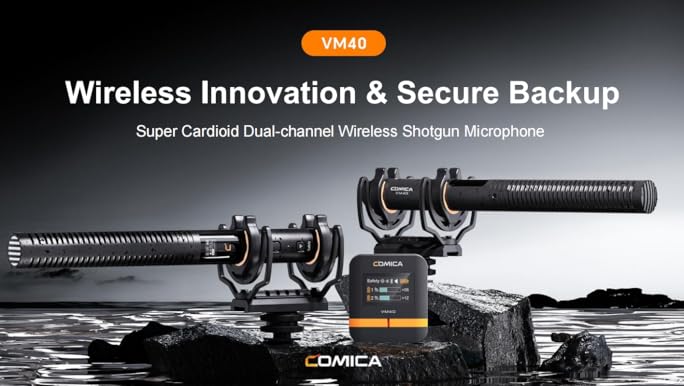 ★新品・未開封★ COMICA VM40 ワイヤレスショットガンマイク Amazon.com : COMICA VM40 Shotgun Microphone with Wireless