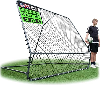 QUICKPLAY Pro Soccer Rebounder Net - Adjustable Angle, Steel Frame | Galvanized steel build, Dual rebound surfaces, Foldable & portable, Passing, volleys & first touch