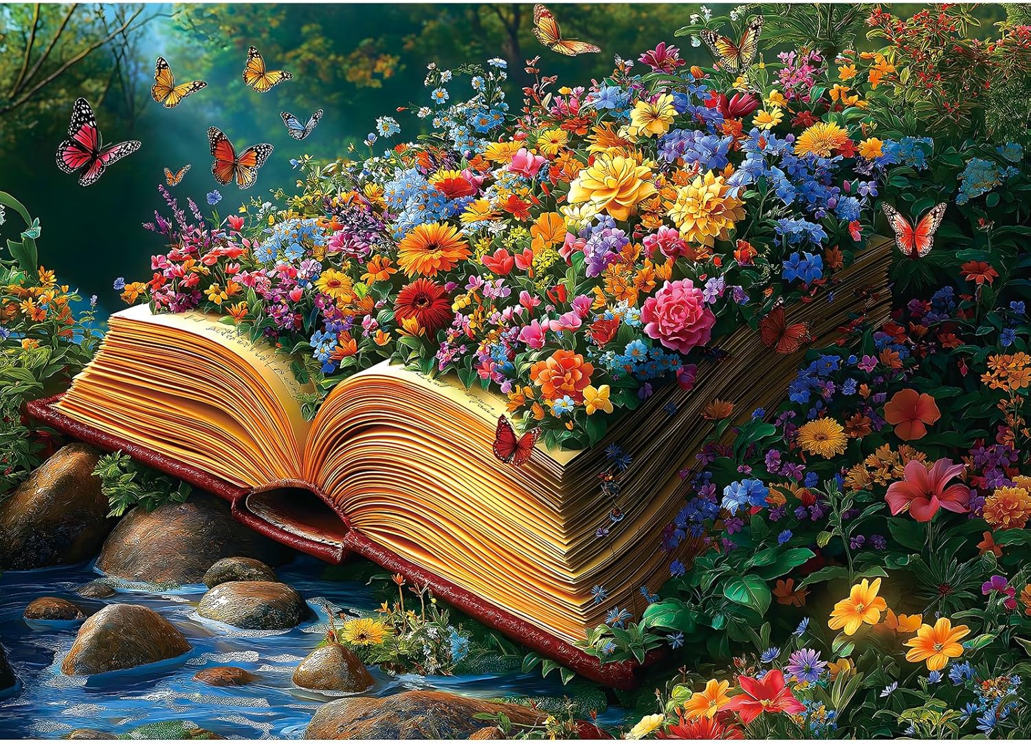 1000 Piece Puzzles for Adults, Life Books and Flowers Puzzle for Adults, Hard Challenge Art Jigsaw Puzzles, for Gifts Birthday Party Games Family, 27.5 * 19.7 inch Dust Free Puzzle 1000 Piece Puzzles for Adults, Life Books and Flowers Puzzle for Adults, Hard Challenge Art Jigsaw Puzzles, for Gifts Birthday Party Games Family, 27.5 * 19.7 inch Dust Free Puzzle