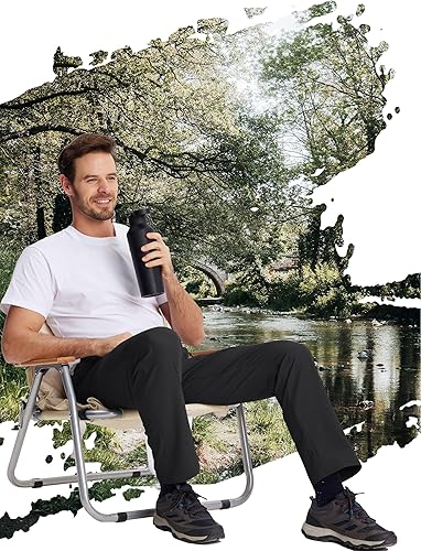 Miniatura 7 de TACVASEN Pantalones cargo de senderismo para hombre con 6 bolsillos, ligeros, resistentes al agua, de secado rápido, pantalones de trabajo tácticos