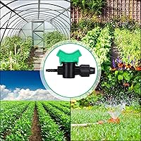 Vista 7 de Hiboom 10 piezas de accesorios de riego de cinta de goteo de 5/8 pulgadas (0.630 in) x 1/4 pulgadas, válvula adaptadora de despegue de tubería