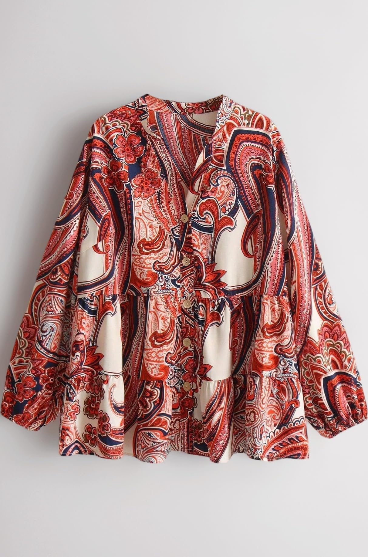 Women's Rayon Korean Style Long Sleeve Oversized Button Down Shirt | Plus Size Workwear Top for Office & Casual Wear (Available in Plus Size)