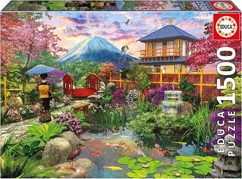 Educa - Japanese Garden | 1500 Piece Puzzle for Adults. Measurements 33,46" x 23,62". 14 Years Old 19937