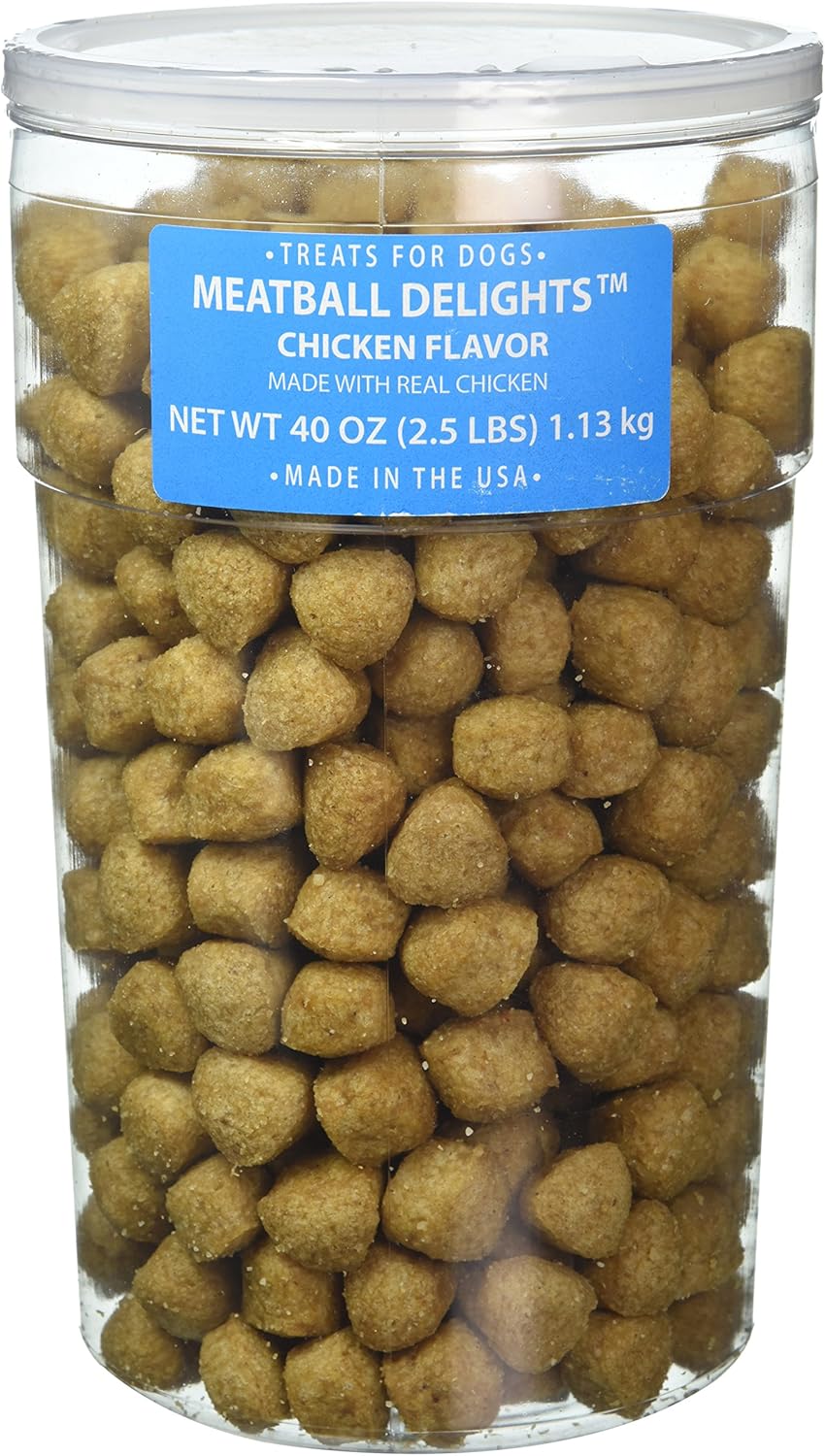 Meaty Treats Meatball Delights Chicken Flavor Soft & Chewy Dog Treats Pet Supplies