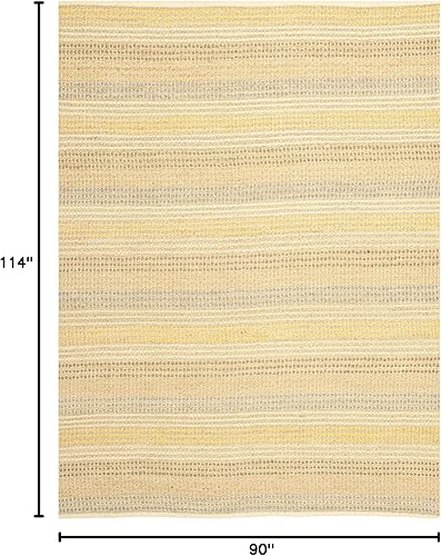 Miniatura 9 de SAFAVIEH Organica Collection - Alfombra de pasillo de 2 x 10 pies, diseño de yute a rayas hecho a mano, ideal para zonas de alto tráfico en sala de