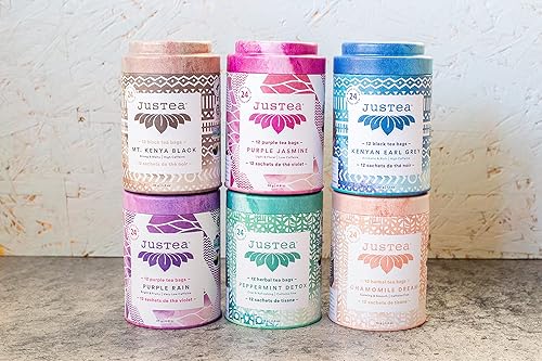 Miniatura 8 de JusTea Chamomile Dream  Bolsas de té compostables con pirámide  Té de hierbas  Más de 12 tazas  Sin cafeína  Galardonadas  Comercio Justo  Sin OMG