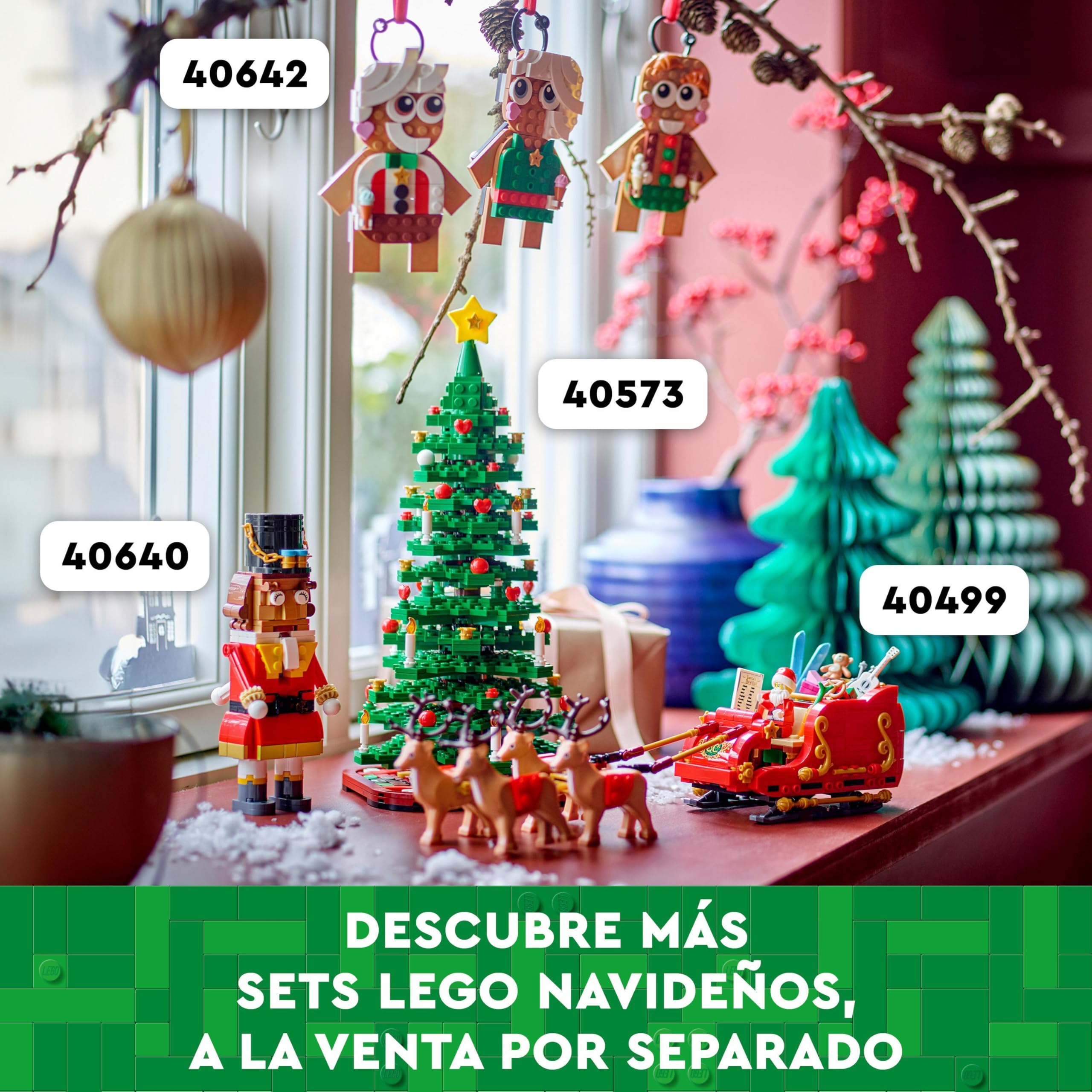 LEGO Árbol de Navidad Juguete de Construcción, Decoración Navideña para Salón o Dormitorio, Juego Imaginativo, Manualidades en Familia, Regalo para Niñas y Niños de 12 Años o Más 40573