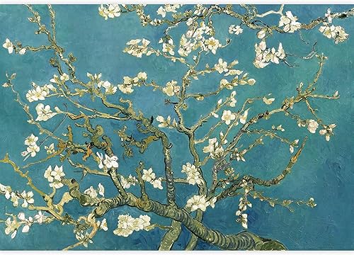 Miniatura 2 de wall26 - Flor de almendra verde azulado por Vincent Van Gogh - Mural de pared, adhesivo extraíble - 100x144 pulgadas